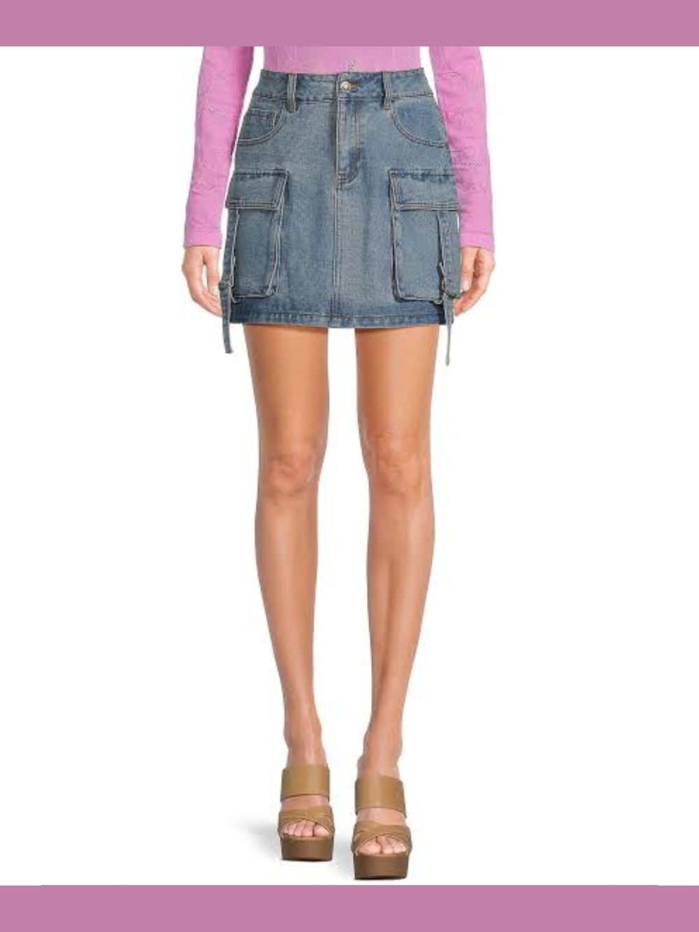 C&V Chelsea & VioletCoordinating Denim Cargo Skirt